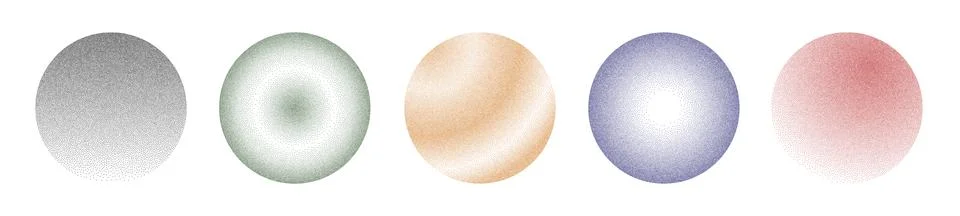 Sphere dot grain illustrations Stock Illustration
