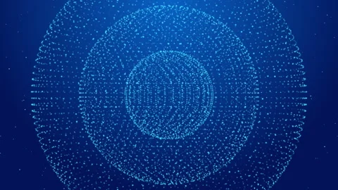 Sphere Dot Technology video animated background Stock Footage 341463429
