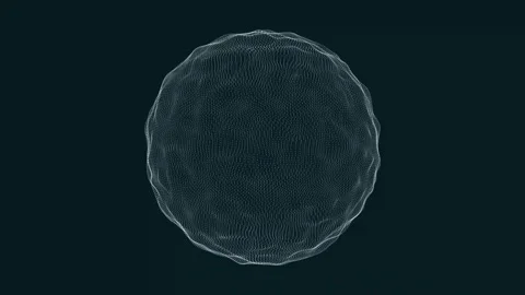 Sphere of dots or particles isolated on blue color. Abstract Particle Backg.. Stock Footage 247903319