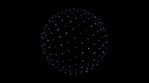 Sphere dots particles data abstract digital globe animation for global networ Stock Footage 346934707