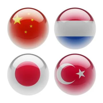 Sphere flags. Stock Illustration
