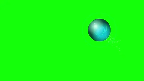 Sphere Floating on Chroma Key for Compositing Video stock 336956713