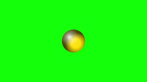 Sphere Floating on Green Screen Chroma Key Background Video stock 336956748