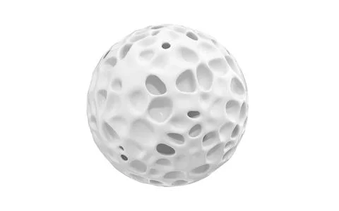 A sphere of flowing creativity with white background, 3d rendering. Stock Illustration