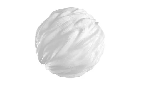 A sphere of flowing creativity with white background, 3d rendering. Stock Illustration