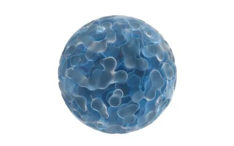 A sphere of flowing creativity with white background, 3d rendering. Stock Illustration