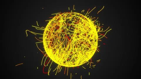 Sphere formed by lines Illustrazione stock