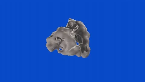 Sphere forming on bluescreen background 3d animation render Stock-Footage 209378012