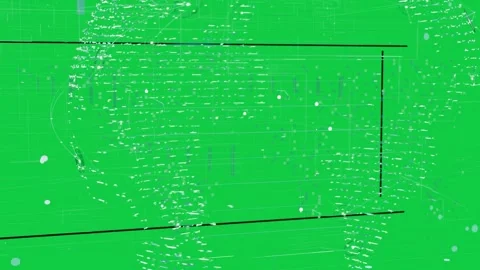 Sphere forming left grid sweeping nodes glowing orb rotating mapping data on Stock Footage 337142651