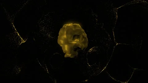 Sphere forming from scattered particles 3d animation render Stock-Footage 209378193