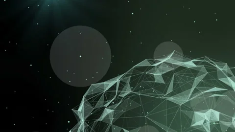 Sphere, globe and space in the form of a plexus. Abstract geometric background Stock Footage 96063613