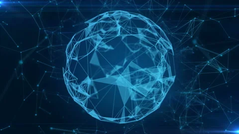 Sphere, globe and space in the form of a plexus Видео 97969852