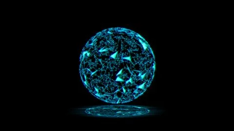 Sphere, globe and space in the form of a plexus. 스톡 일러스트