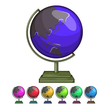 Sphere globe cartoon vector graphic sign color 스톡 일러스트