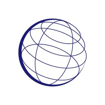 Sphere Globe Imaginary Lines Symbol Design Stock Illustration