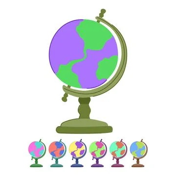 Sphere globe vector cartoon graphic Stock Illustration