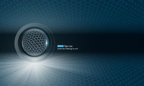 Sphere with glow Stock Illustration