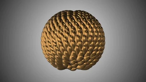 Sphere of gold particles. seamless loop. Stock Footage 83984962