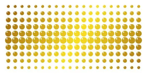 Sphere Golden Halftone Grid Stock Illustration