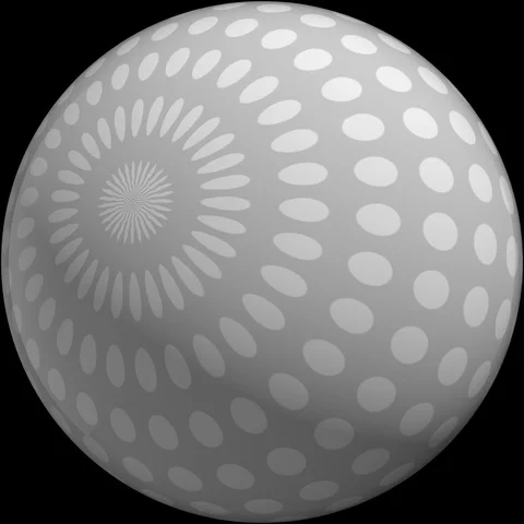 Sphere grey with white dots spins as the dots move contains alpha channel Video stock 112762868
