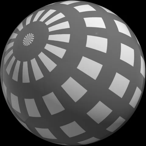 Sphere grey with white squares that move up as it spins Video stock 112763026