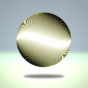 Sphere icon on blue background Stock Illustration