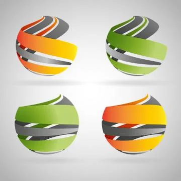 Sphere icons Stock Illustration