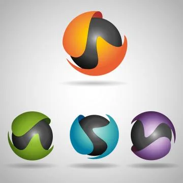 Sphere icons Stock Illustration