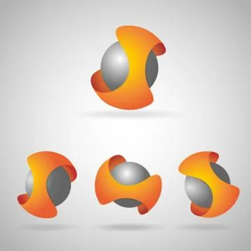 Sphere icons Stock Illustration