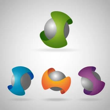 Sphere icons Stock Illustration