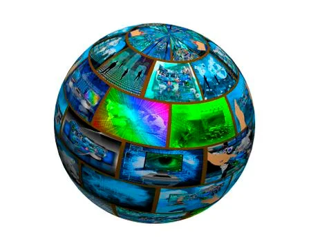 Sphere of images Stock Illustration