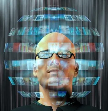 Sphere of images Stock Illustration