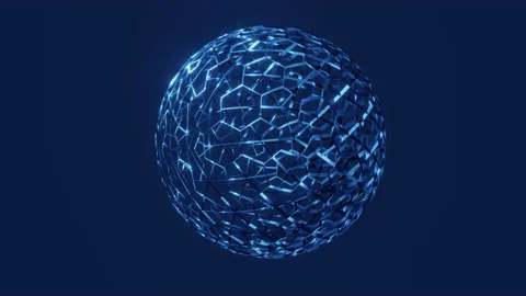 Sphere of intertwined metal threads illu... | Stock Video | Pond5