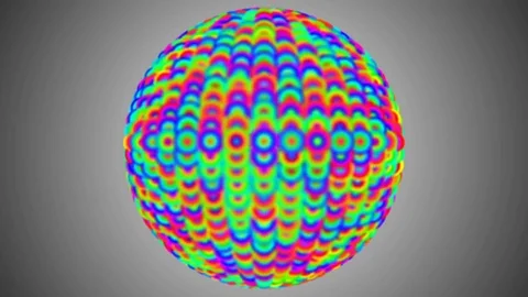 Sphere of iridescent particles. seamless loop. Stock Footage 83420031