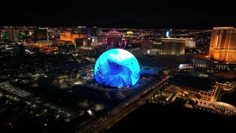 Sphere at Las Vegas in Nevada United States. Stock Footage
