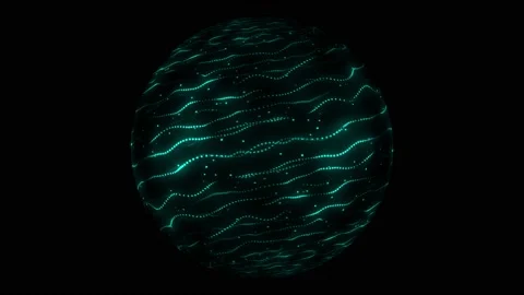 Sphere, lavender color, thin lines of dots, few, waves, sand, dust, particles Stock Footage 236088907
