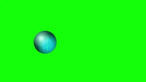 Sphere Looping with Earth on Green Screen Chroma Key Background Video stock 336956715