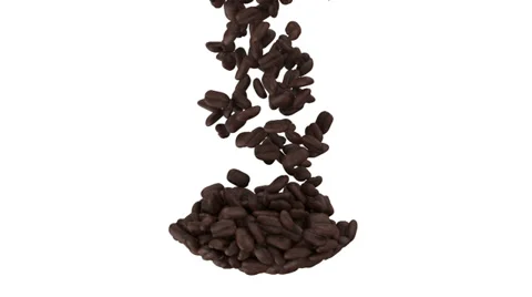 Sphere Made from many Coffee Beans Stock Footage 35043758