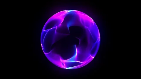 Sphere made of particles. Abstract orb. Blue sphere with connecting dots an.. Stock Footage 287377653