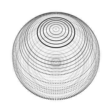 Sphere made up of points and lines. Network connection structure. Big data vi Stock Illustration