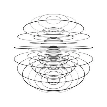 Sphere made up of points and lines. Network connection structure. Big data .. イラスト素材