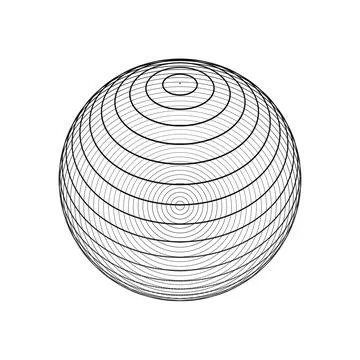 Sphere made up of points and lines. Network connection structure. Big data .. イラスト素材