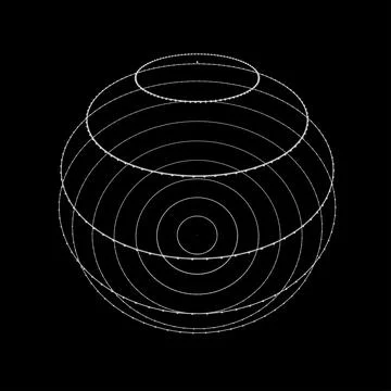 Sphere made up of points and lines. Network connection structure. Big data vi Stock Illustration