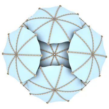 The sphere is made up of umbrellas 스톡 일러스트