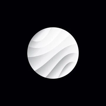The sphere made of wavy stripes. Vector Illustration