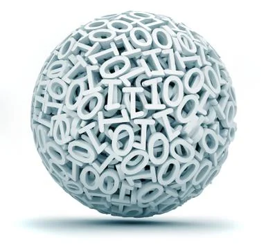 Sphere made of zero and one Stock Illustration