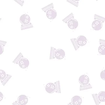 Sphere magic glyph seamless pattern Stock Illustration