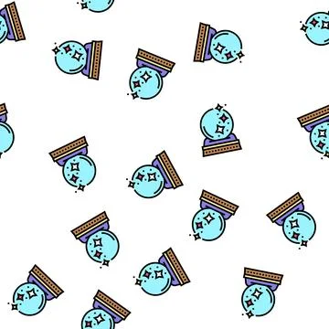 Sphere magic vector seamless pattern Stock Illustration