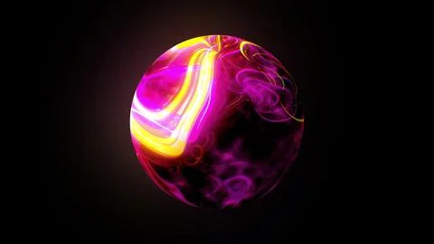 Sphere with molten core Illustrazione stock
