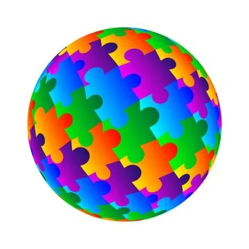 Sphere of the mosaic Stock Illustration